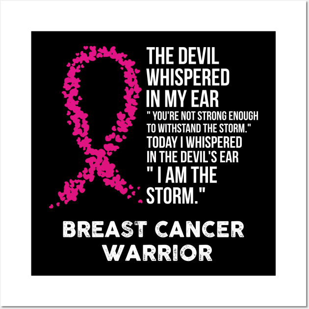 The Devil- Breast cancer Awareness Support Ribbon Wall Art by HomerNewbergereq